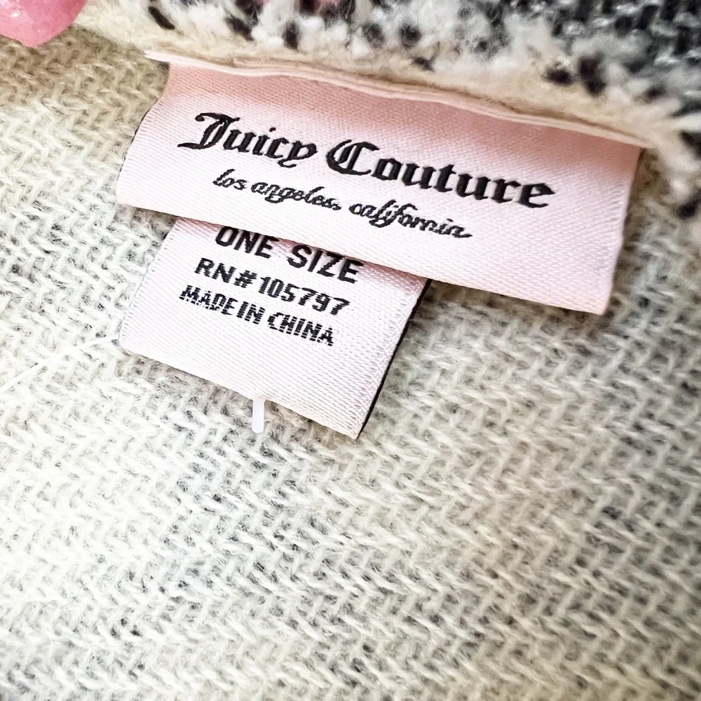 NWT Juicy Couture Animal Print Leopard Scarf With Fringe Oversized Large 70”